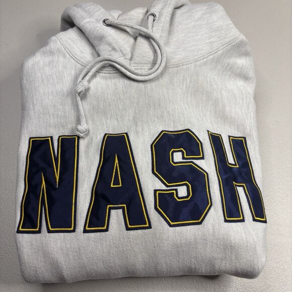 Vintage Champion Reverse Weave NASH Hoodie Mens Size Large Pullover Sweatshirt - Picture 10 of 10